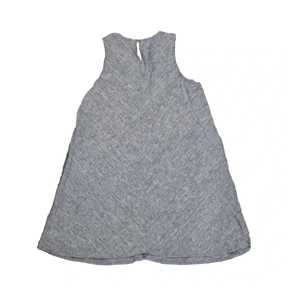 Lands' End 100% Linen Dress Sleeveless Swing Knee Length Grey 2X A003322 - Picture 2 of 10